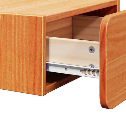 vidaXL Nachttisch 2 pcs Wachsbraun 39 x 34 x 16,5 cm Massivholz Kiefer