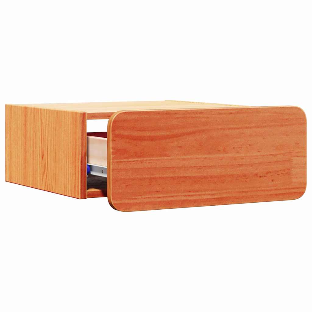 vidaXL Nachttisch 2 pcs Wachsbraun 39 x 34 x 16,5 cm Massivholz Kiefer