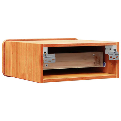 vidaXL Nachttisch 2 pcs Wachsbraun 39 x 34 x 16,5 cm Massivholz Kiefer