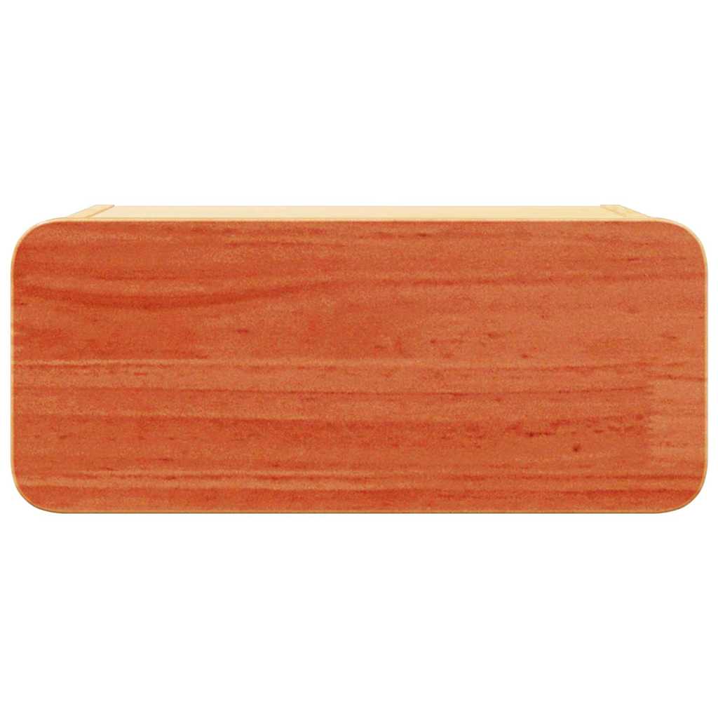 vidaXL Nachttisch 2 pcs Wachsbraun 39 x 34 x 16,5 cm Massivholz Kiefer