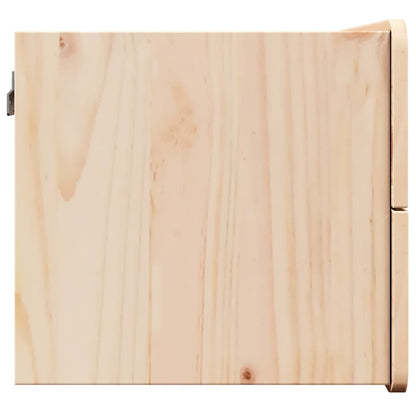 vidaXL Nachttisch 2 pcs Natur 39 x 34 x 33 cm Massivholz Kiefer