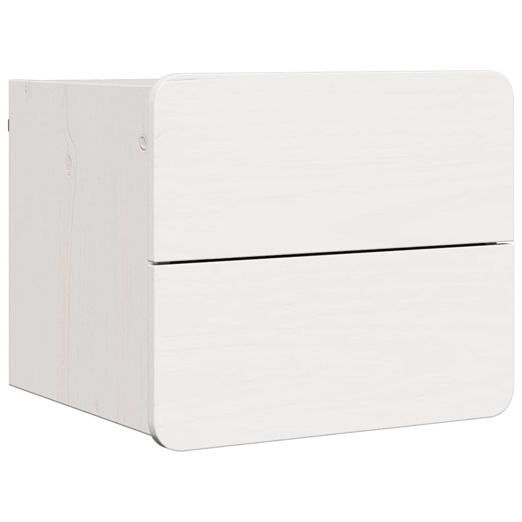 vidaXL Nachttisch Weiß 39 x 34 x 33 cm Massivholz Kiefer