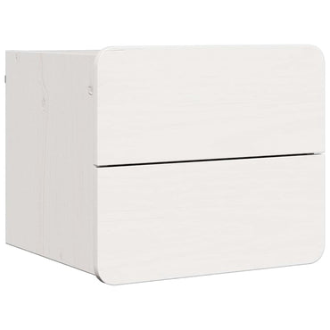 vidaXL Nachttisch Weiß 39 x 34 x 33 cm Massivholz Kiefer