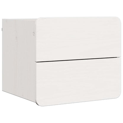 vidaXL Nachttisch Weiß 39 x 34 x 33 cm Massivholz Kiefer