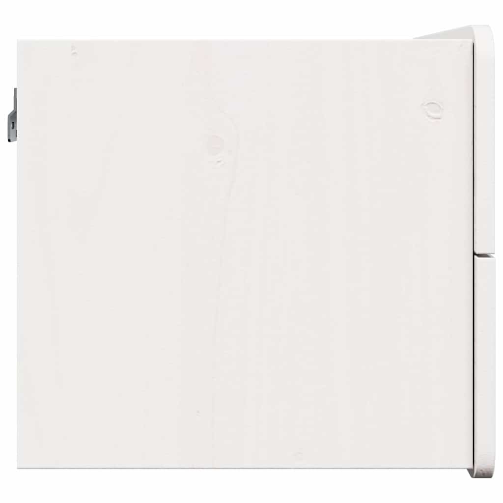 vidaXL Nachttisch Weiß 39 x 34 x 33 cm Massivholz Kiefer