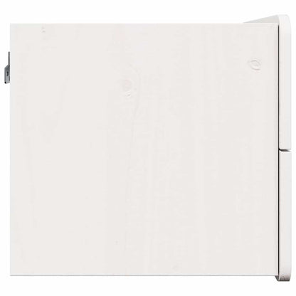 vidaXL Nachttisch Weiß 39 x 34 x 33 cm Massivholz Kiefer