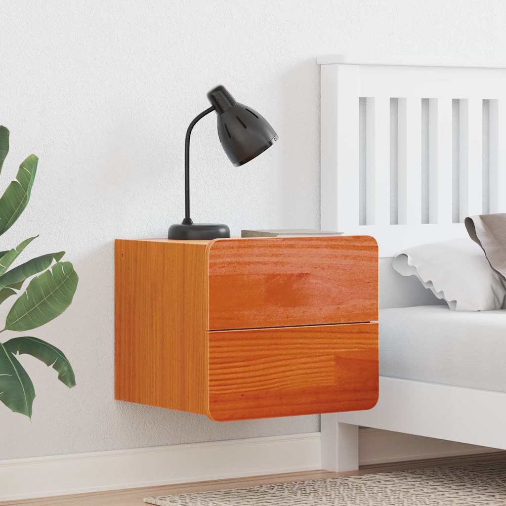 vidaXL Nachttisch Wachsbraun 39 x 34 x 33 cm Massivholz Kiefer