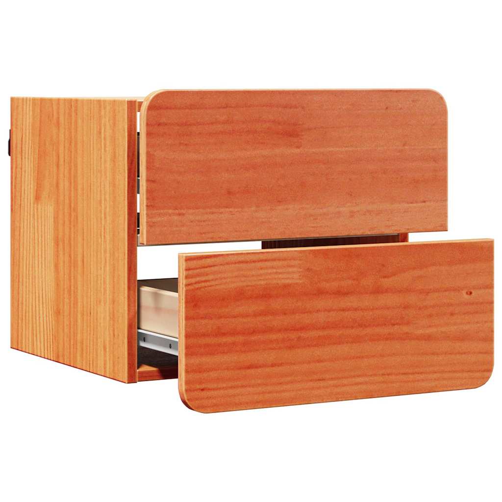 vidaXL Nachttisch Wachsbraun 39 x 34 x 33 cm Massivholz Kiefer