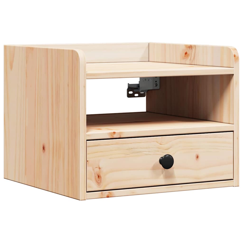 vidaXL Nachttisch 2 pcs Braun 38 x 36 x 29,5 cm Massivholz Kiefer
