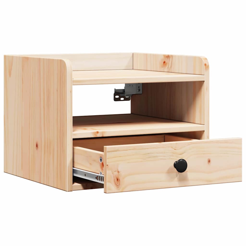 vidaXL Nachttisch 2 pcs Braun 38 x 36 x 29,5 cm Massivholz Kiefer