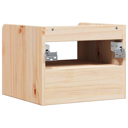 vidaXL Nachttisch 2 pcs Braun 38 x 36 x 29,5 cm Massivholz Kiefer