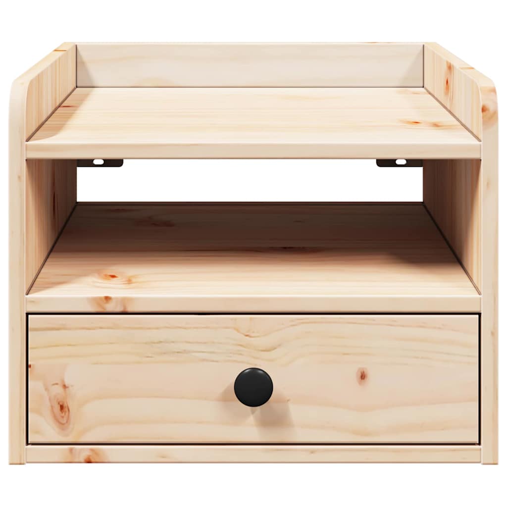 vidaXL Nachttisch 2 pcs Braun 38 x 36 x 29,5 cm Massivholz Kiefer