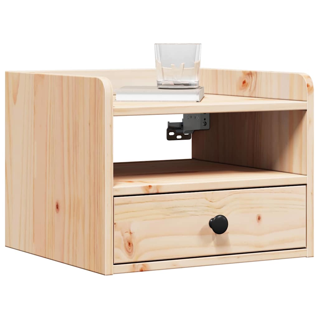 vidaXL Nachttisch 2 pcs Braun 38 x 36 x 29,5 cm Massivholz Kiefer