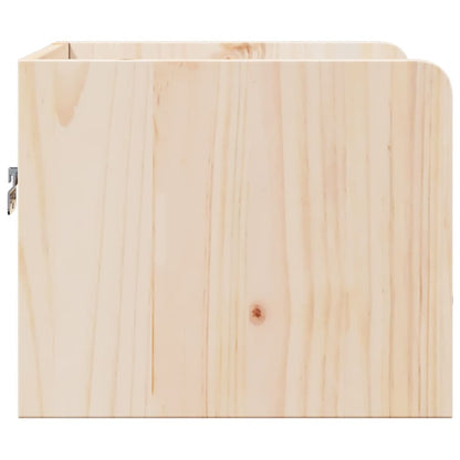 vidaXL Nachttisch 2 pcs Braun 38 x 36 x 29,5 cm Massivholz Kiefer