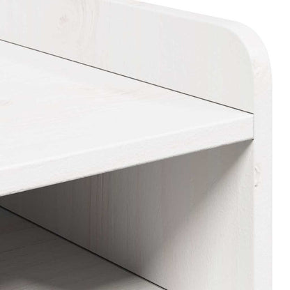 vidaXL Table de chevet blanc 38 x 36 x 29,5 cm Bois de pin massif