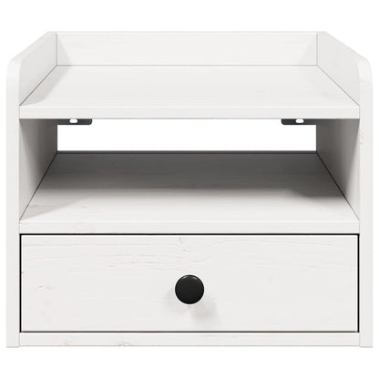 vidaXL Table de chevet blanc 38 x 36 x 29,5 cm Bois de pin massif