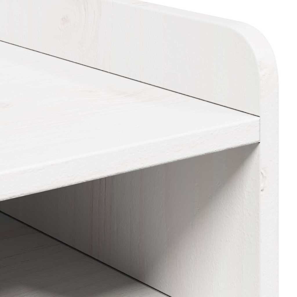 vidaXL Tables de chevet 2 pcs Blanc 38 x 36 x 29,5 cm Bois de pin massif