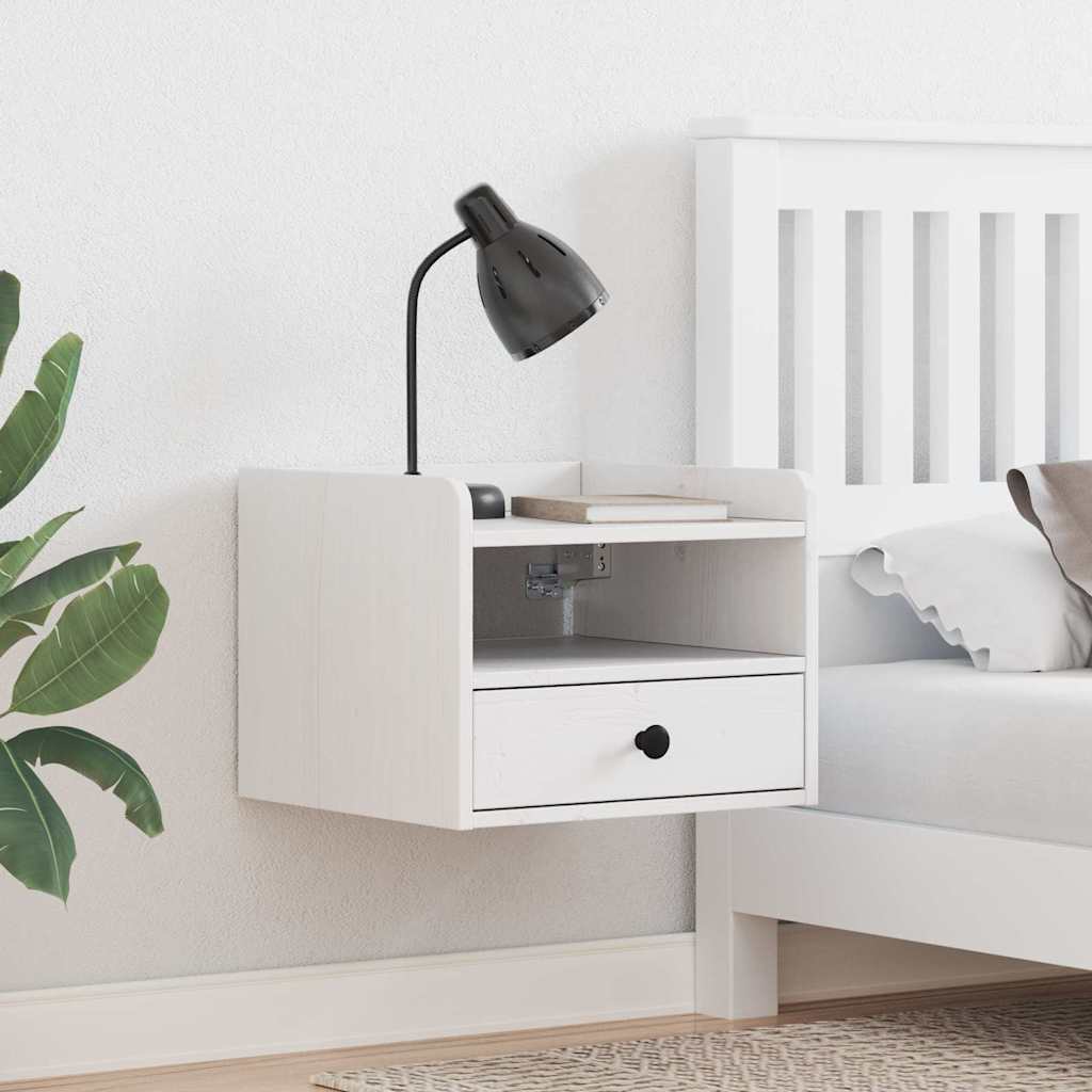 vidaXL Tables de chevet 2 pcs Blanc 38 x 36 x 29,5 cm Bois de pin massif