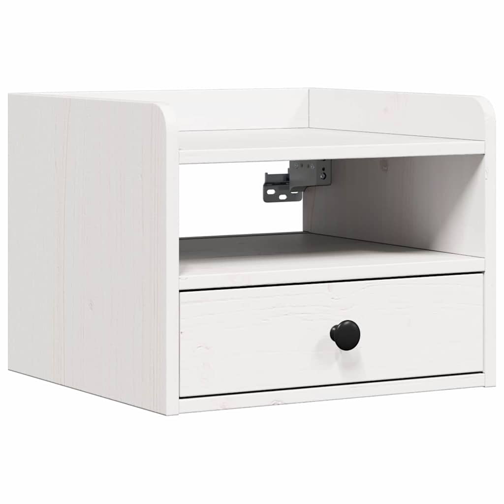vidaXL Tables de chevet 2 pcs Blanc 38 x 36 x 29,5 cm Bois de pin massif