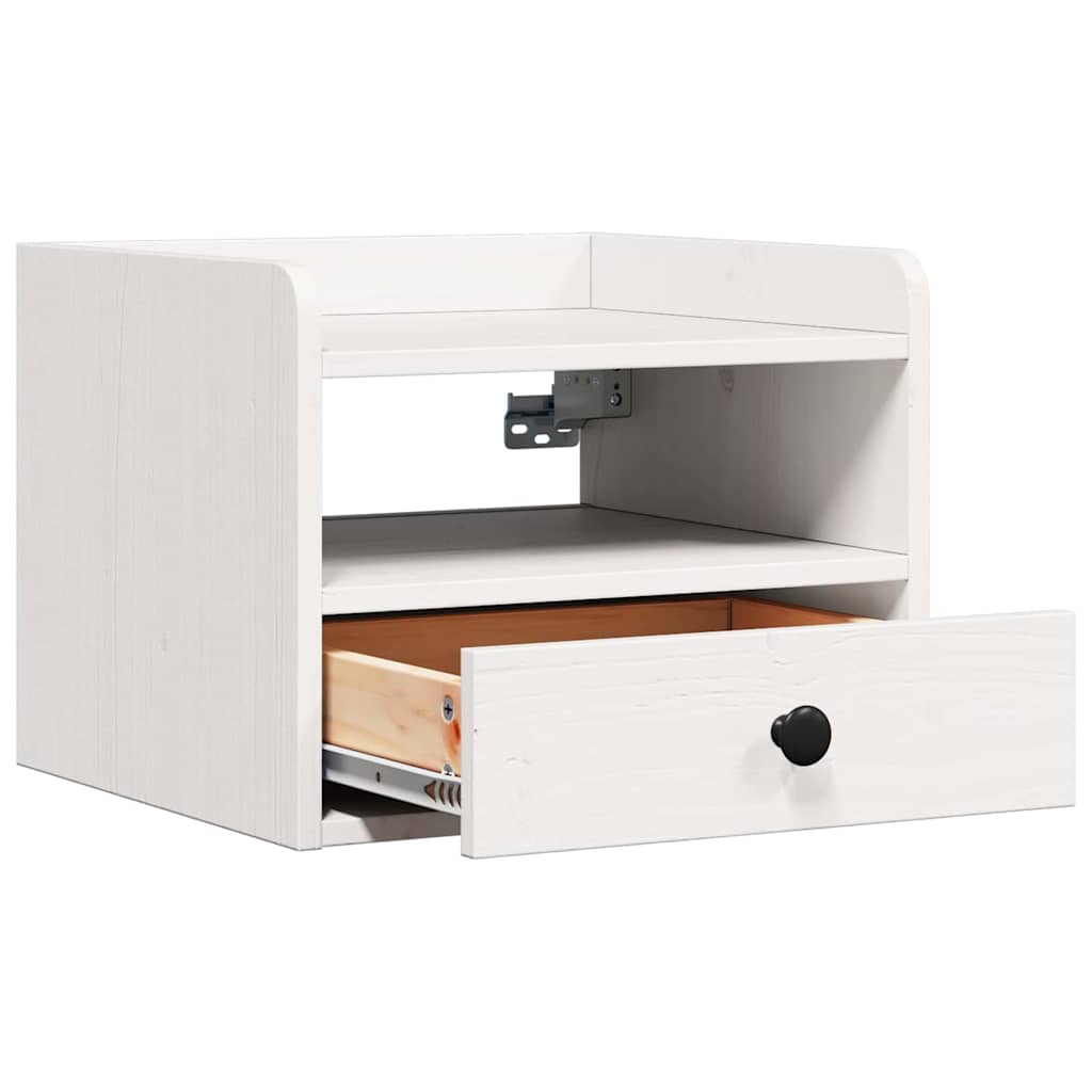 vidaXL Tables de chevet 2 pcs Blanc 38 x 36 x 29,5 cm Bois de pin massif