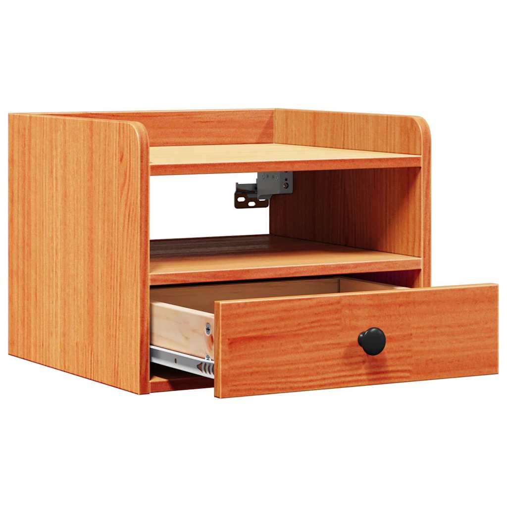 vidaXL Tables de chevet 2 pcs marron ciré 38 x 36 x 29,5 cm bois de pin massif