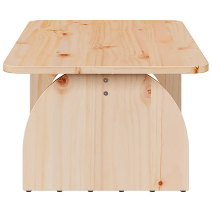 vidaXL Couchtisch Natur 80 x 50 x 31 cm Massivholz Kiefer