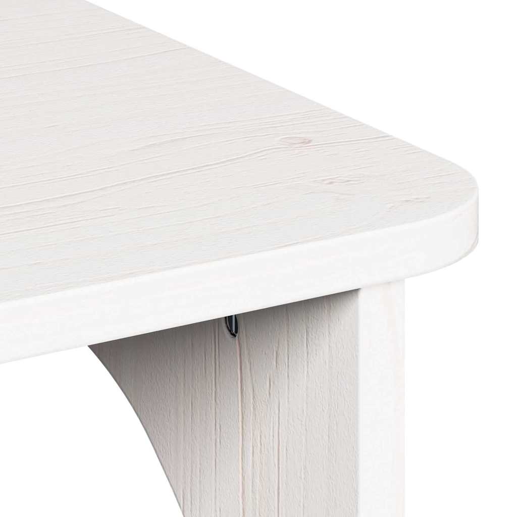 vidaXL Couchtisch Weiß 80 x 50 x 31 cm Massivholz Kiefer