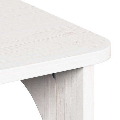 vidaXL Couchtisch Weiß 80 x 50 x 31 cm Massivholz Kiefer