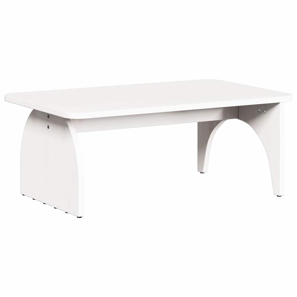 vidaXL Couchtisch Weiß 80 x 50 x 31 cm Massivholz Kiefer