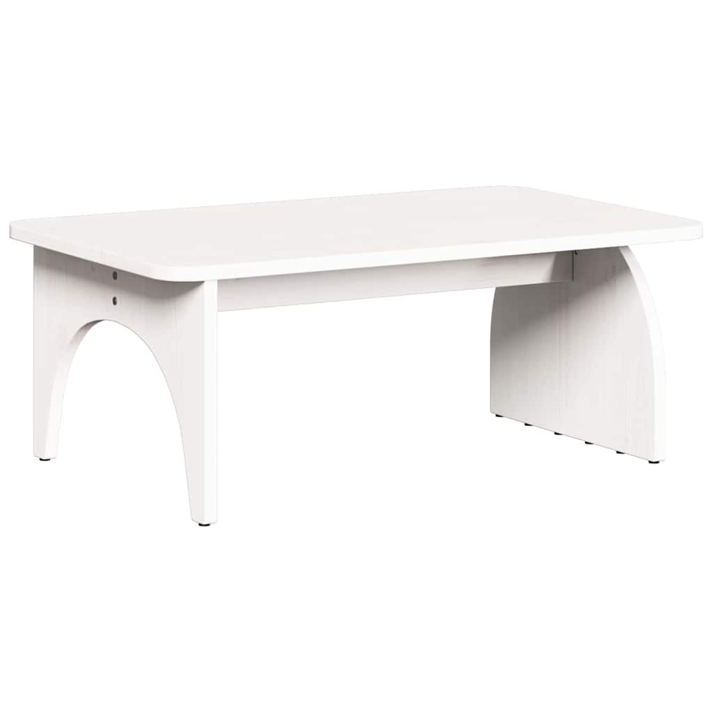 vidaXL Couchtisch Weiß 80 x 50 x 31 cm Massivholz Kiefer