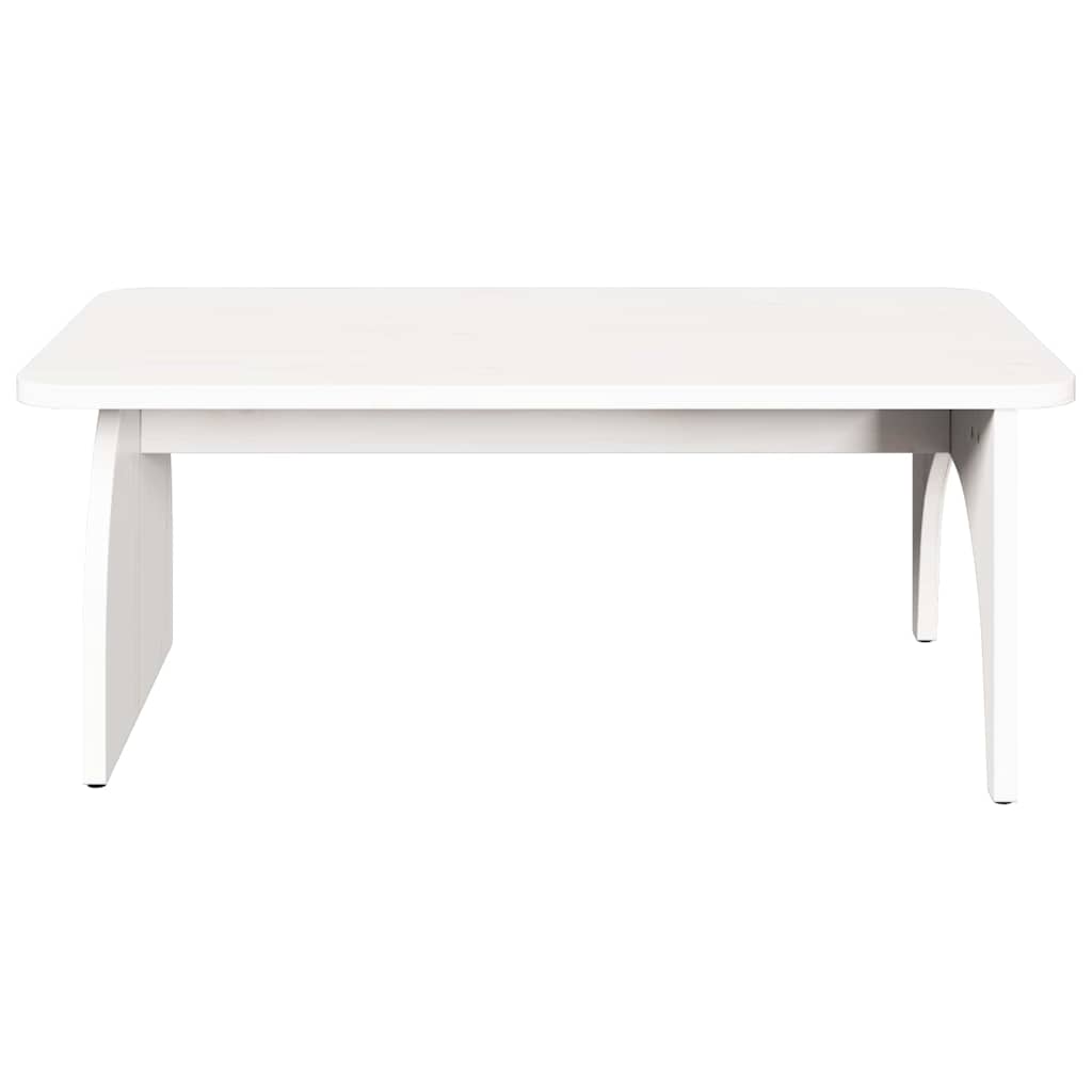 vidaXL Couchtisch Weiß 80 x 50 x 31 cm Massivholz Kiefer
