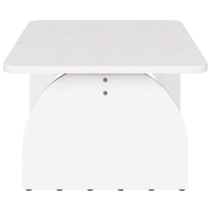 vidaXL Couchtisch Weiß 80 x 50 x 31 cm Massivholz Kiefer