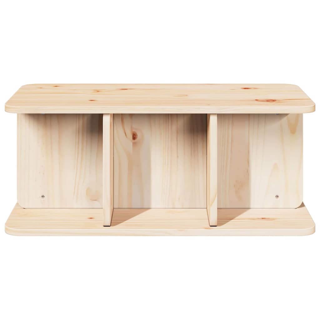 vidaXL Couchtisch Natur 80 x 39,5 x 33,5 cm Massivholz Kiefer