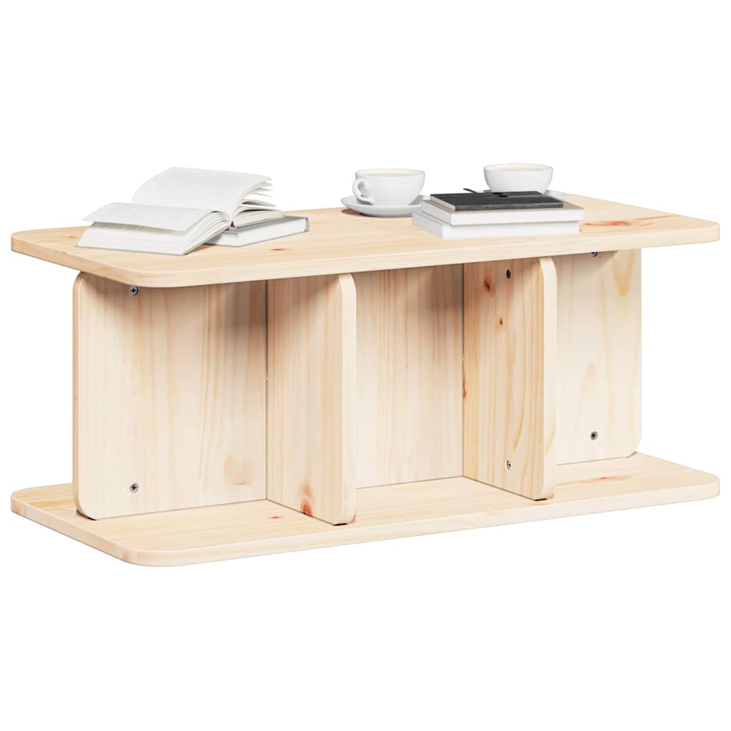 vidaXL Couchtisch Natur 80 x 39,5 x 33,5 cm Massivholz Kiefer