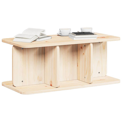 vidaXL Couchtisch Natur 80 x 39,5 x 33,5 cm Massivholz Kiefer