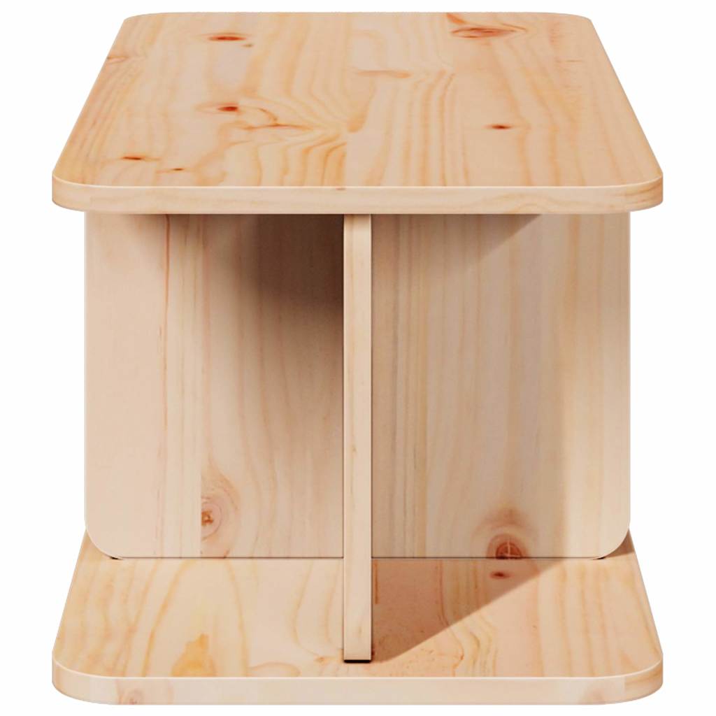 vidaXL Couchtisch Natur 80 x 39,5 x 33,5 cm Massivholz Kiefer