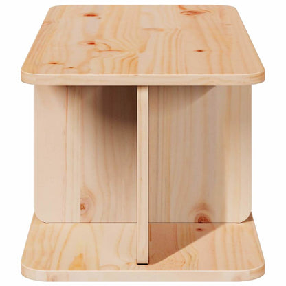 vidaXL Couchtisch Natur 80 x 39,5 x 33,5 cm Massivholz Kiefer