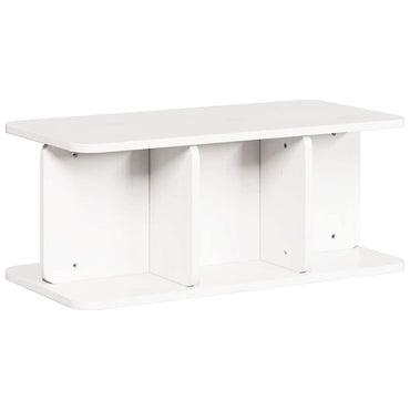 vidaXL Couchtisch Weiß 80 x 39,5 x 33,5 cm Massivholz Kiefer
