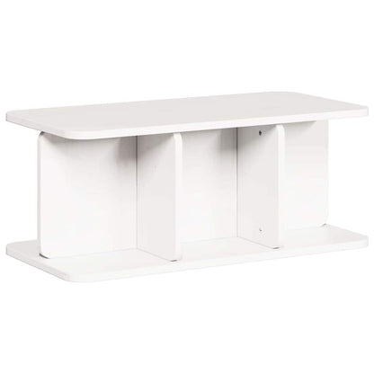 vidaXL Couchtisch Weiß 80 x 39,5 x 33,5 cm Massivholz Kiefer