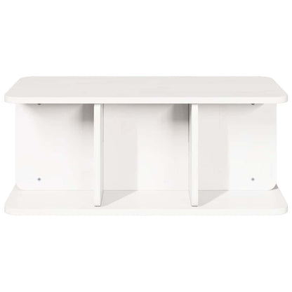 vidaXL Couchtisch Weiß 80 x 39,5 x 33,5 cm Massivholz Kiefer