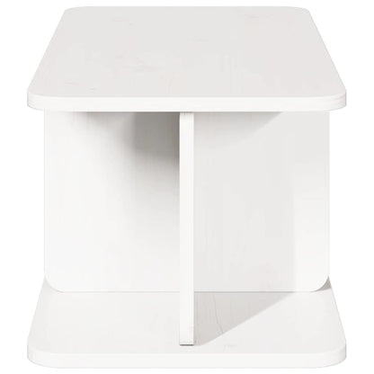 vidaXL Couchtisch Weiß 80 x 39,5 x 33,5 cm Massivholz Kiefer