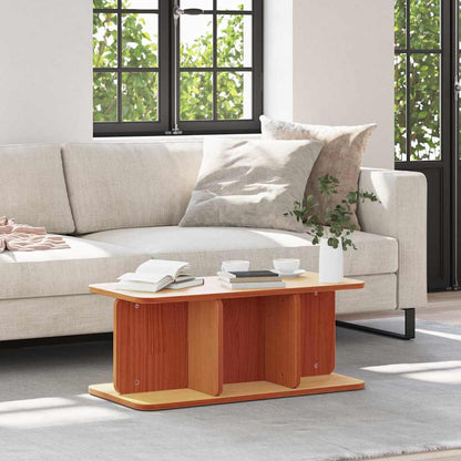 vidaXL Couchtisch Wachsbraun 80 x 39,5 x 33,5 cm Massivholz Kiefer