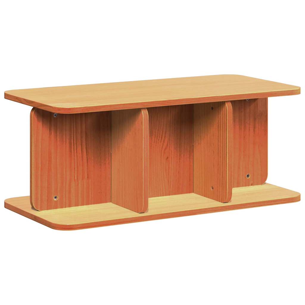 vidaXL Couchtisch Wachsbraun 80 x 39,5 x 33,5 cm Massivholz Kiefer