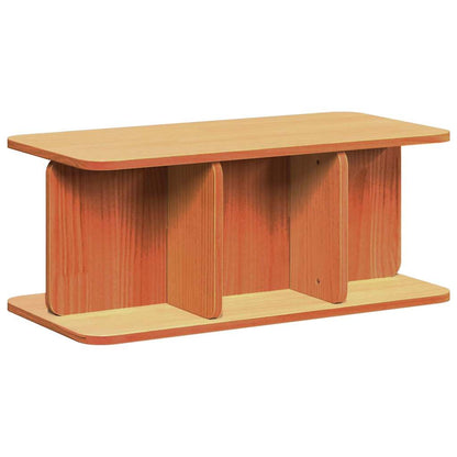 vidaXL Couchtisch Wachsbraun 80 x 39,5 x 33,5 cm Massivholz Kiefer