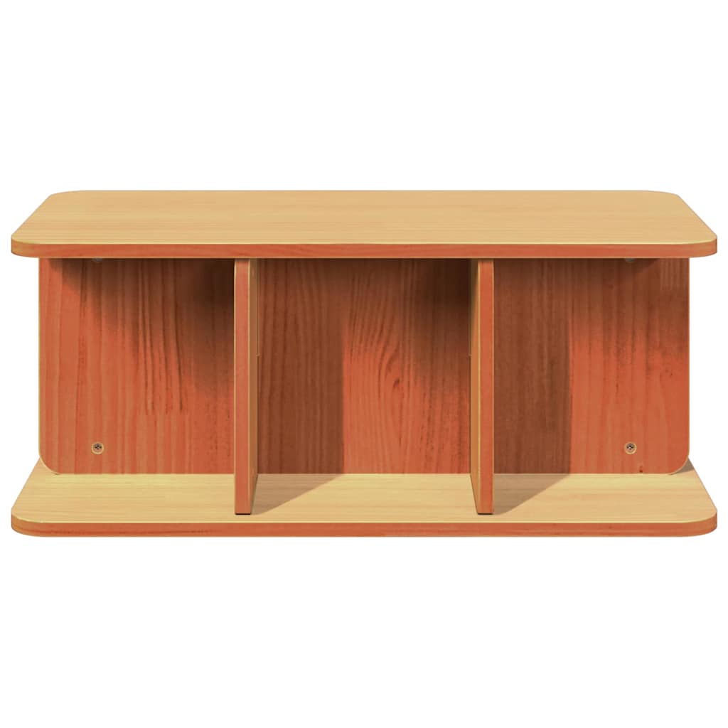 vidaXL Couchtisch Wachsbraun 80 x 39,5 x 33,5 cm Massivholz Kiefer