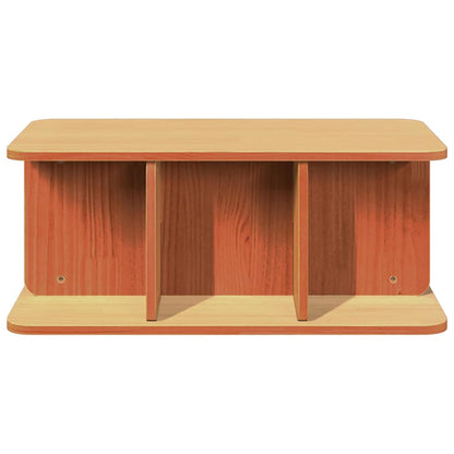 vidaXL Couchtisch Wachsbraun 80 x 39,5 x 33,5 cm Massivholz Kiefer
