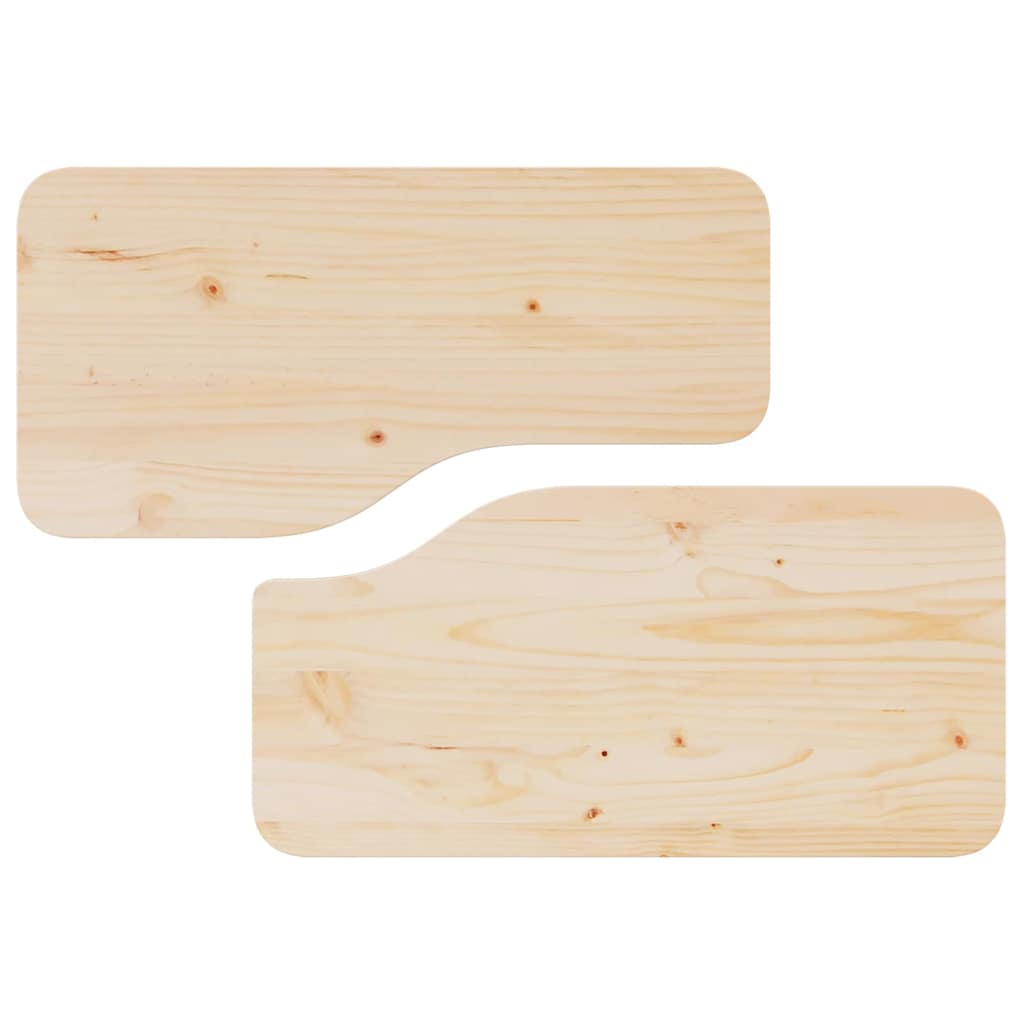 vidaXL Couchtisch 2 pcs Natur Massivholz Kiefer