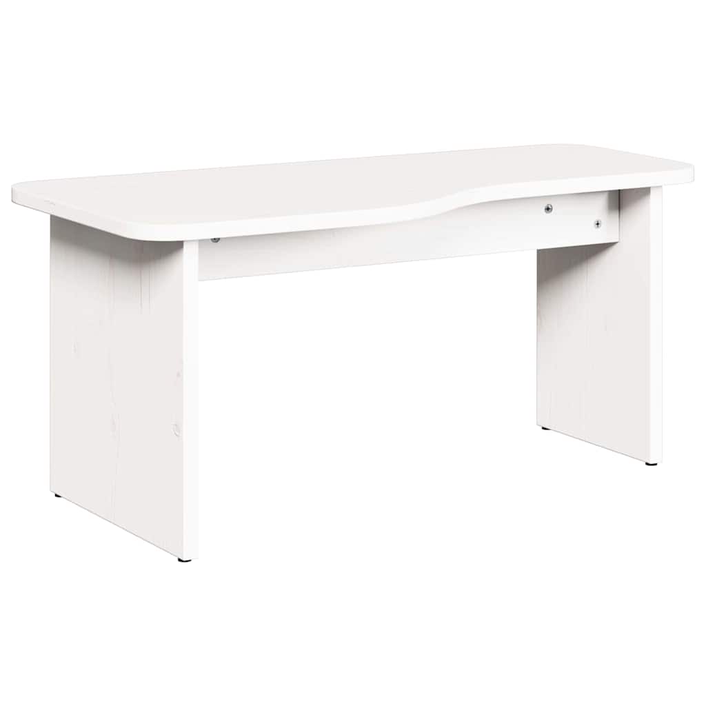 vidaXL Couchtisch 2 pcs Weiß Massivholz Kiefer