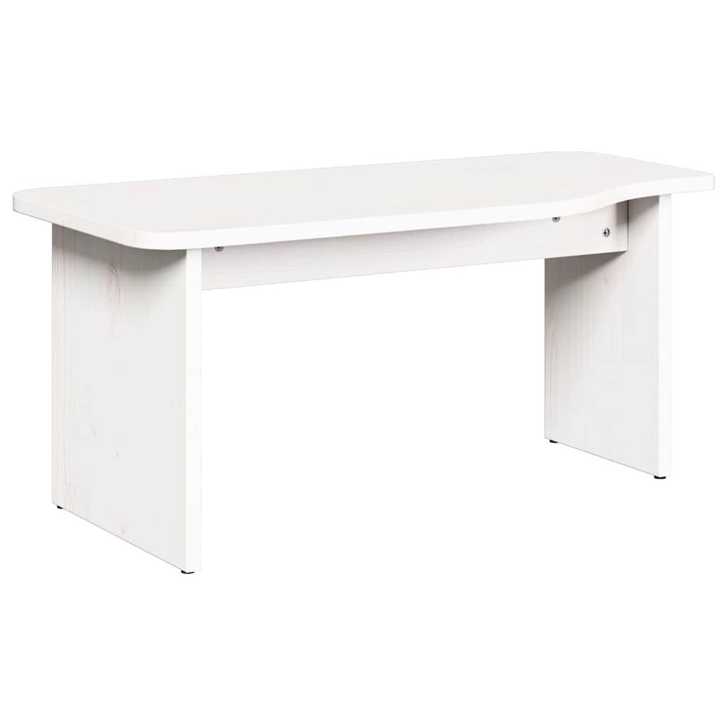 vidaXL Couchtisch 2 pcs Weiß Massivholz Kiefer
