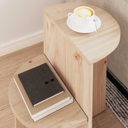 vidaXL Couchtisch Natur 50 x 40 x 50 cm Massivholz Kiefer